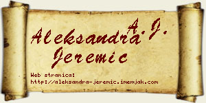 Aleksandra Jeremić vizit kartica